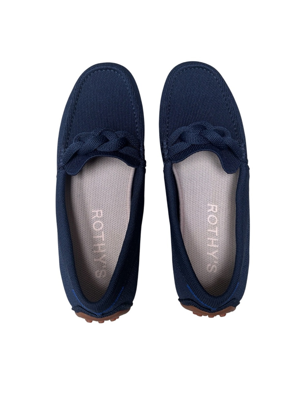 Rothy’s Women’s Braided Driver Loafer Flats. NWOT Navy Size 10